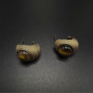 Imitation amber earrings